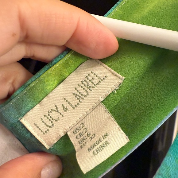 Lucy & Laurel Green and Blue Dress - Picture 4 of 5